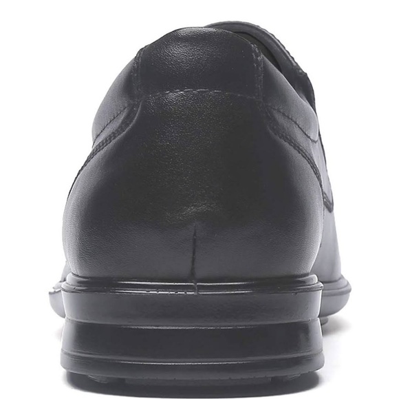 Men‘s Classic Geniune Leather Oxford Dress Shoes Black - Picture 5 of 6